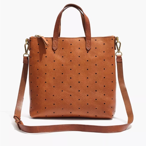 Madewell Chocolate Brown The Transport Crossbody Bag: Geo Holepunch Edition - Picture 13 of 15